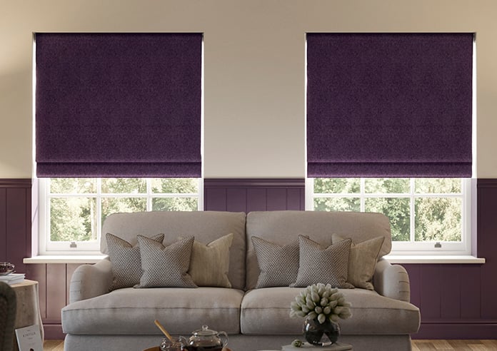 Wexley, Midnight Plum - Twist&Fit Roman Blind - Image 3